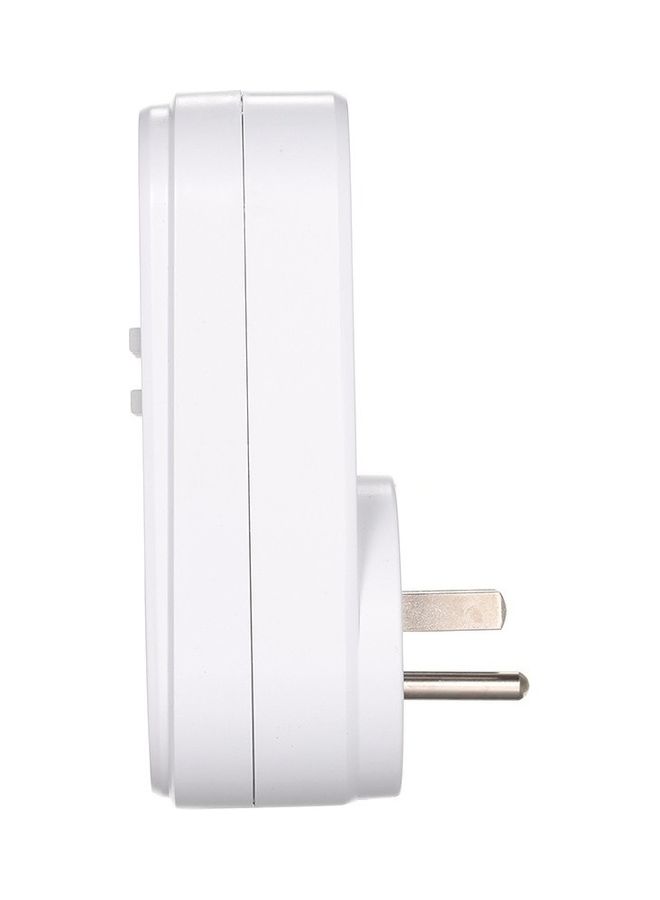 Digital Timer Switch Socket with LCD Display White