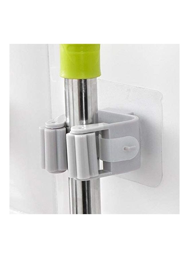 ZENHOME 3-Piece Wall Mounted Mop Holder White/Grey/Clear  - Image 2