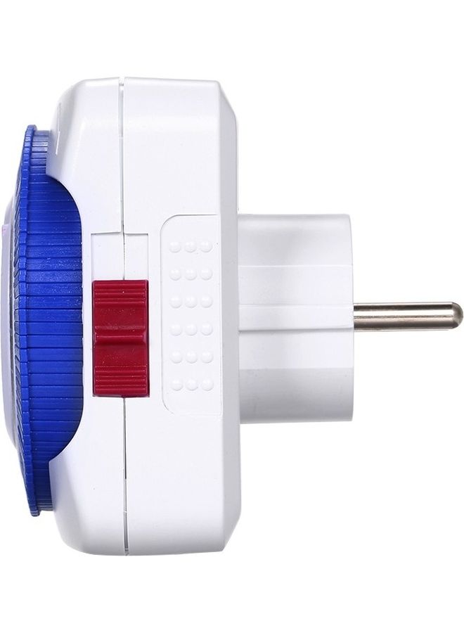 24 Hours Plug-in Timer Mechanical  Switch White/Blue - Image 2