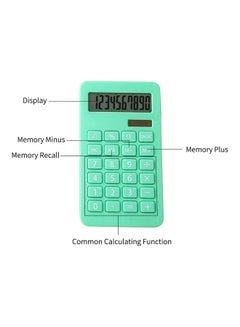 Generic 10-Digit Dual Power Mini Calculator Green  - Image 2