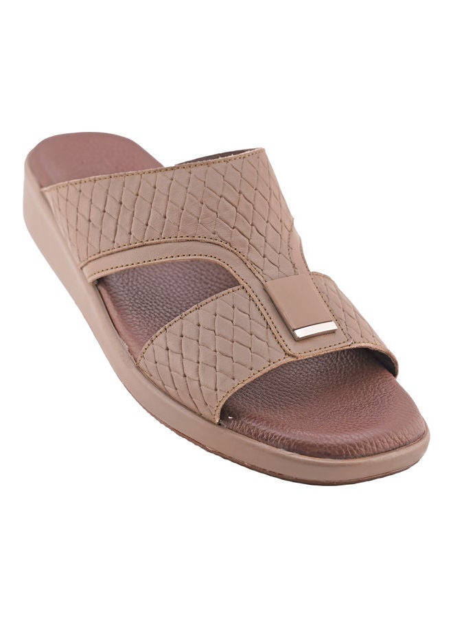 barjeel uno Casual Arabic Sandals Beige - Image 1
