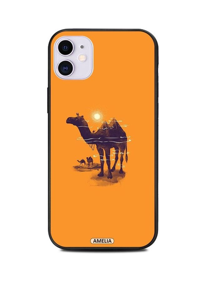 Amelia Camels And Sun Art Protective Case Cover For Apple iPhone 11 Orange/Brown - Image 1