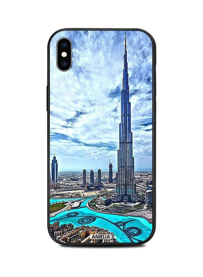 إميليا غطاء حماية واق بتصميم سحب تلامس برج خليفة لهاتف أبل آيفون X وXS متعدد الألوان - Image 1