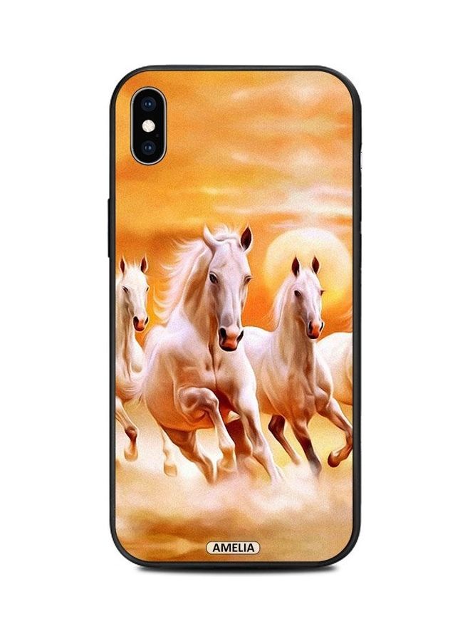 Amelia Protective Case Cover For Apple iPhone XS Max Orange/White - Image 1