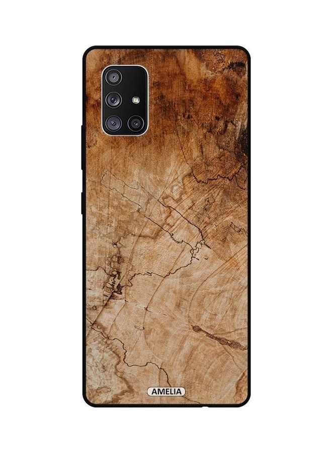 Amelia Vintage Wooden Pattern Protective Case Cover For Samsung Galaxy A71 5G Brown - Image 1