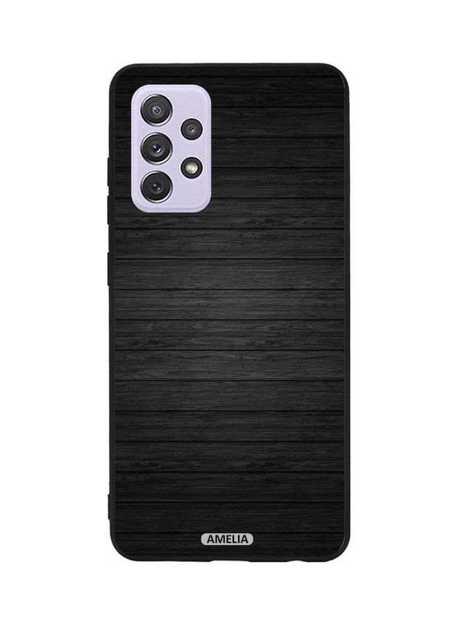 Amelia Wooden Pattern Protective Case Cover For Samsung Galaxy A72 5G Black - Image 1