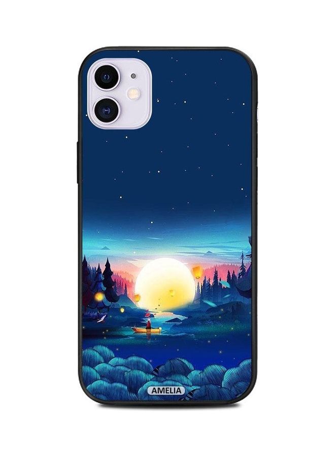 Sunset View Paint Design Protective Case Cover For Apple iPhone 11 Multicolour