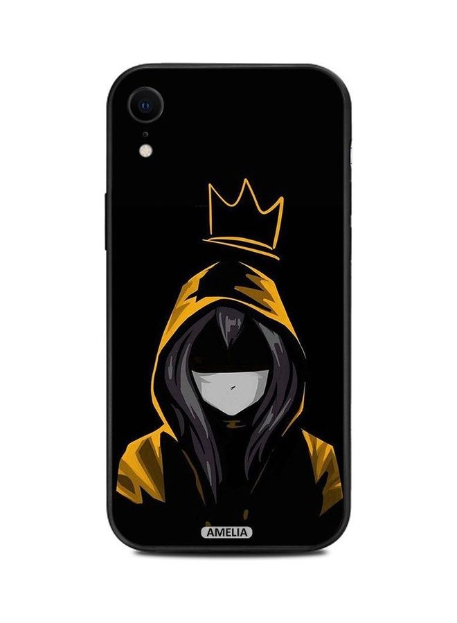 Amelia Queen Girl Art Protective Case Cover For Apple iPhone XR Black/Yellow - Image 1