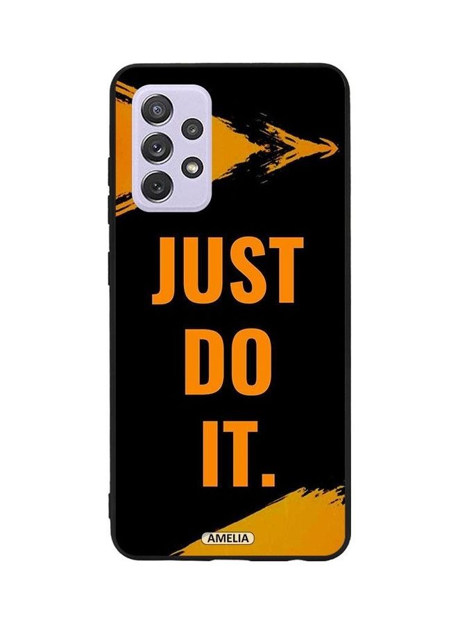 إميليا "غطاء حماية واق بلون برتقالي بطبعة عبارة "Just Do It " لهاتف سامسونج جالاكسي A52 5G" متعدد الألوان - Image 1