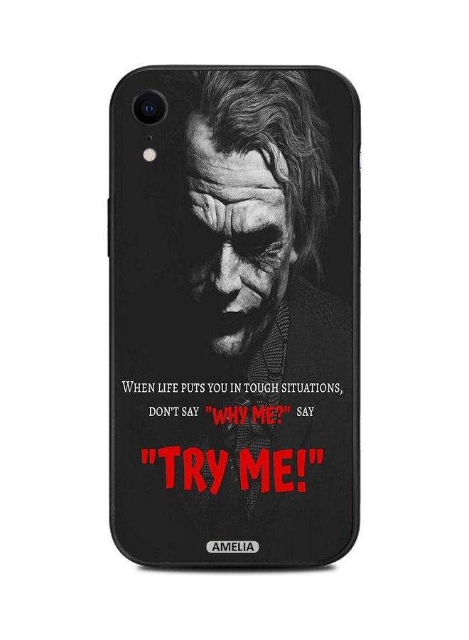 Amelia Try Me Protective Case Cover For Apple iPhone XR Black/Red - Image 1