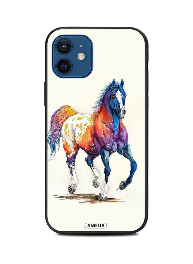 Colored Horse Paint Art Protective Case Cover For Apple iPhone 12 Mini Multicolour