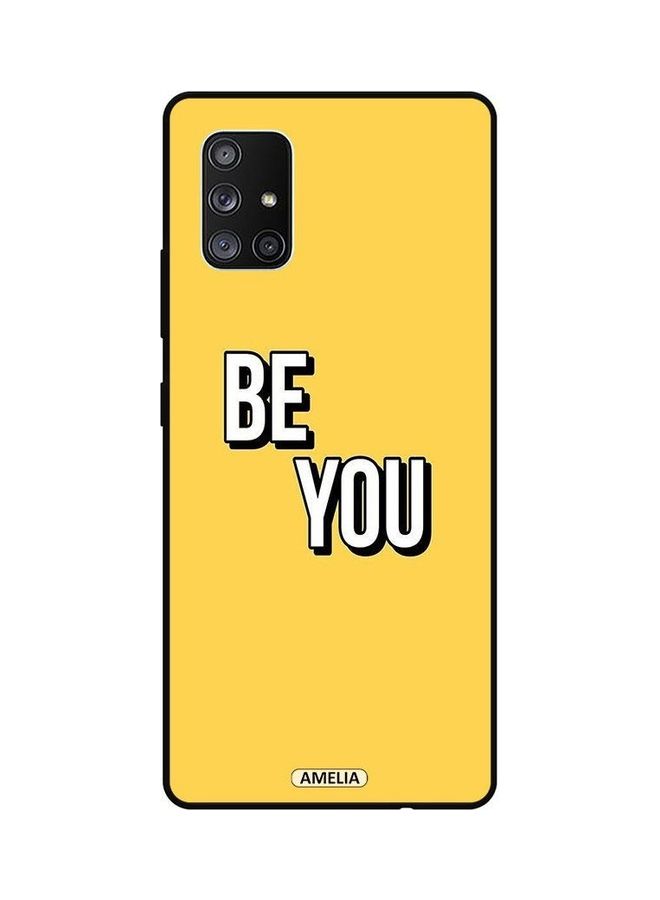 Amelia Protective Case Cover For Samsung Galaxy A71 5G Yellow/White - Image 1