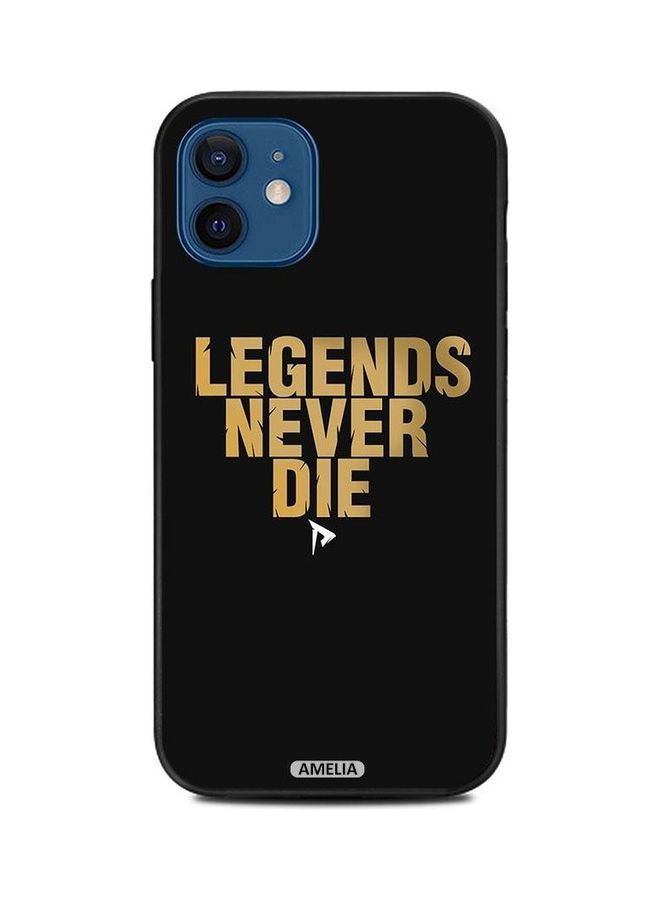 Legends Never Die Protective Case Cover For Apple iPhone 12 Mini Black/Beige