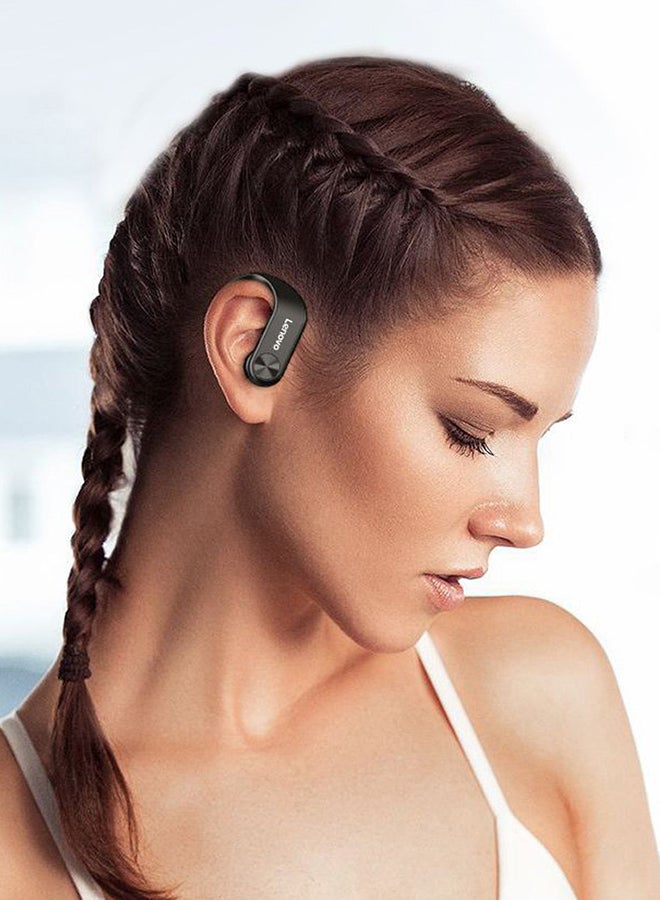 لينوفو سماعة أذن LP7 بتقنيىة اللاسلكية الحقيقية والبلوتوث وميكروفون وخطافين للأذن أبيض - Image 4