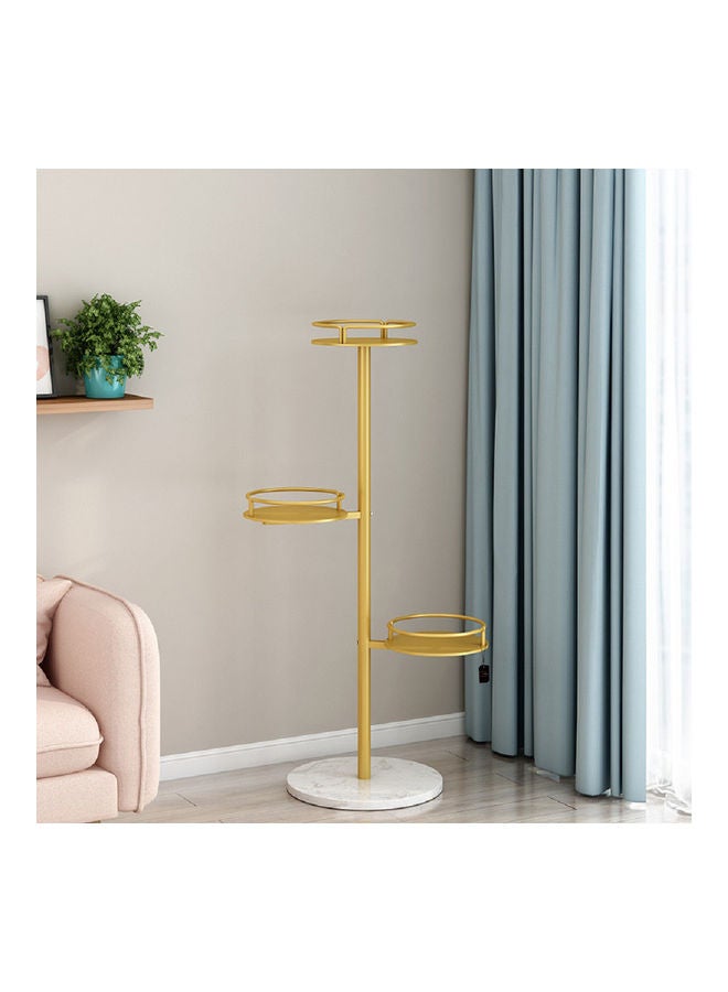 Sharpdo Marble Multi-Layer Balcony Decoration Flower Shelf Gold 88x32cm - Image 3