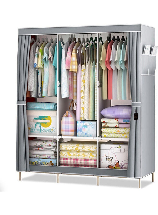 شاربدو خزانة ملابس سهلة التركيب رمادي - Image 1