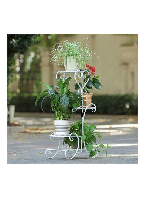 Iron Multi-layer Decoration Stand white 81x50cm