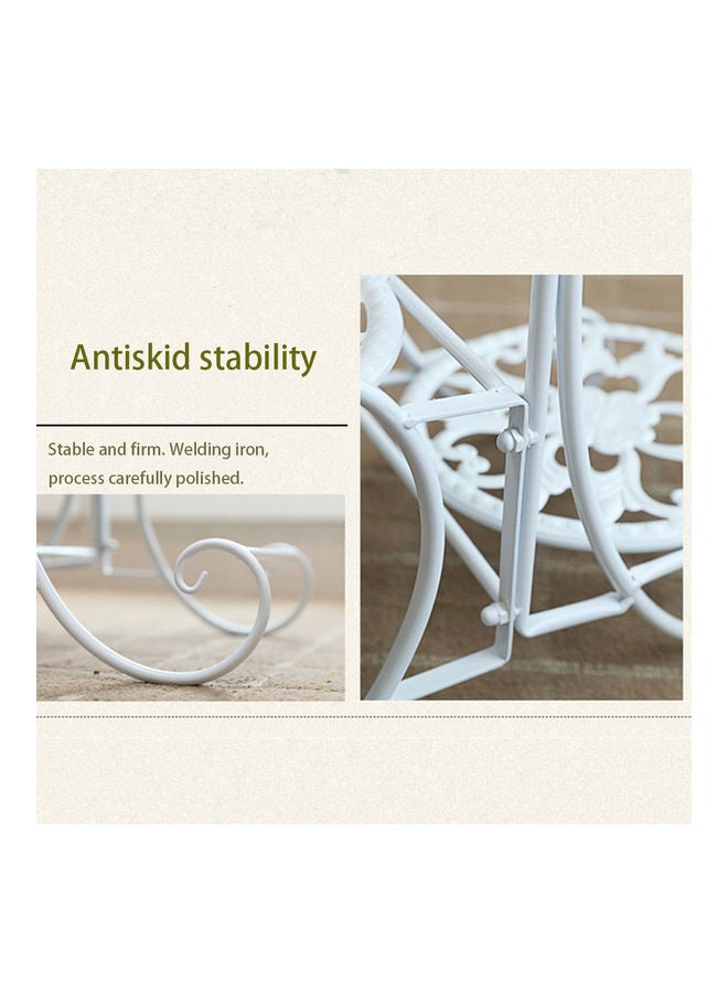 Sharpdo - Iron Multi-layer Decoration Stand white 81x50cm - Image 1