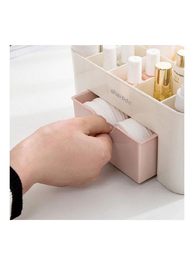 Sharpdo Dressing Table Cosmetic Storage Box Pink/White - Image 3