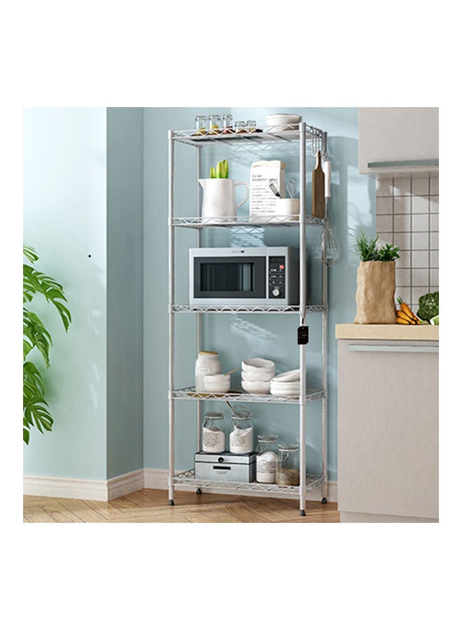 Sharpdo Adjustable 5 Wire Shelving Steel Storage Rack Silver  - Image 2