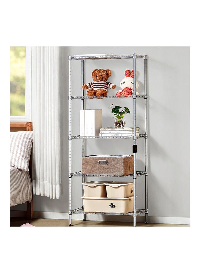Sharpdo Adjustable 5 Wire Shelving Steel Storage Rack Silver  - Image 3