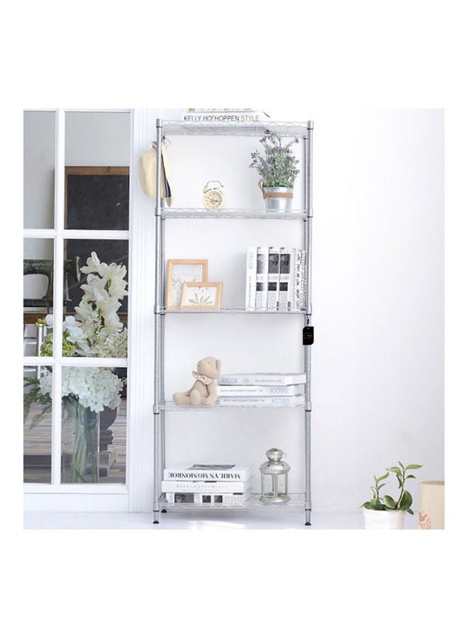 Sharpdo Adjustable 5 Wire Shelving Steel Storage Rack Silver  - Image 4