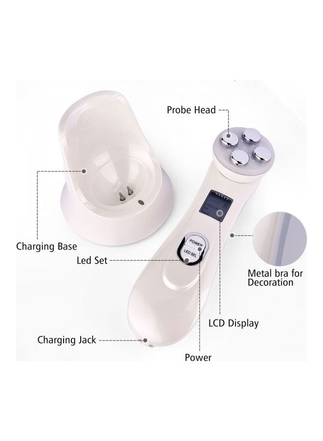 MARGOUN Mesotherapy Facial Radio Frequency Massager White 5 × 15 × 8.5cm - Image 4