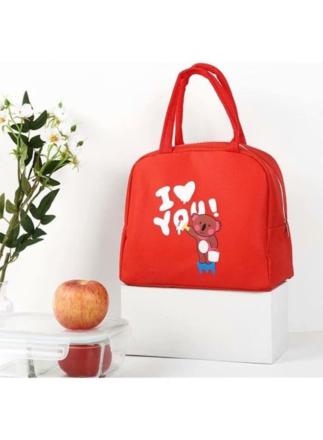 Generic Koala Pattern Insulated Lunch Bag Red 20.5x18x15cm  - Image 2