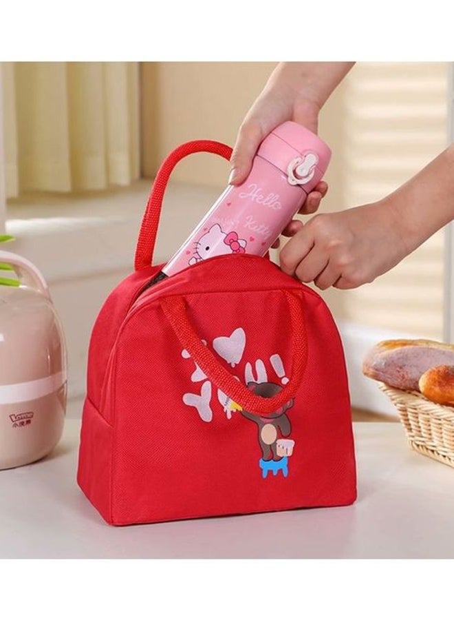 Generic Koala Pattern Insulated Lunch Bag Red 20.5x18x15cm  - Image 3