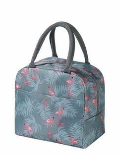 Flamingo Pattern Insulated Lunch Bag Multicolour 23x21x13cm