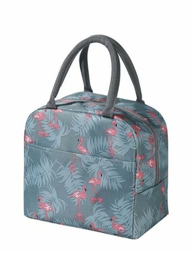 Generic - Flamingo Pattern Insulated Lunch Bag Multicolour 23x21x13cm - Image 1