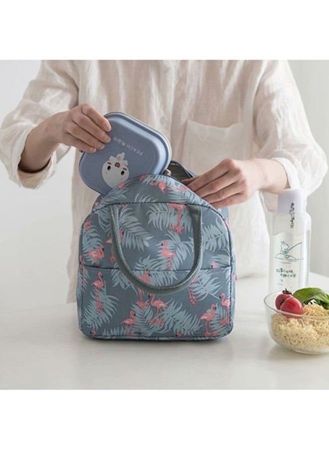 Generic - Flamingo Pattern Insulated Lunch Bag Multicolour 23x21x13cm - Image 1