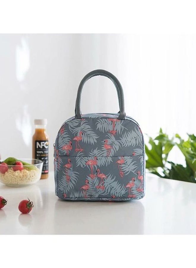 Generic - Flamingo Pattern Insulated Lunch Bag Multicolour 23x21x13cm - Image 1