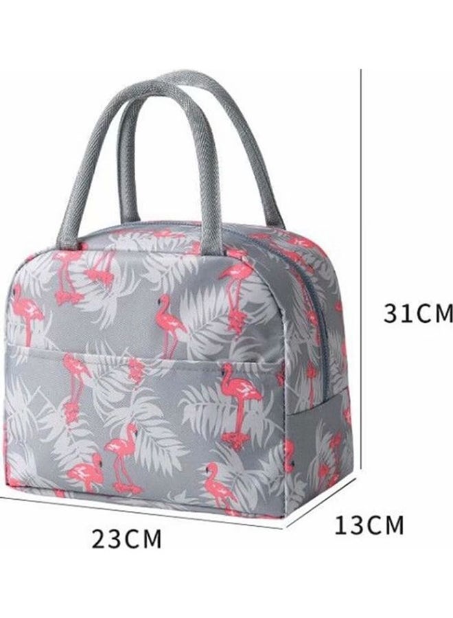 Generic - Flamingo Pattern Insulated Lunch Bag Multicolour 23x21x13cm - Image 1