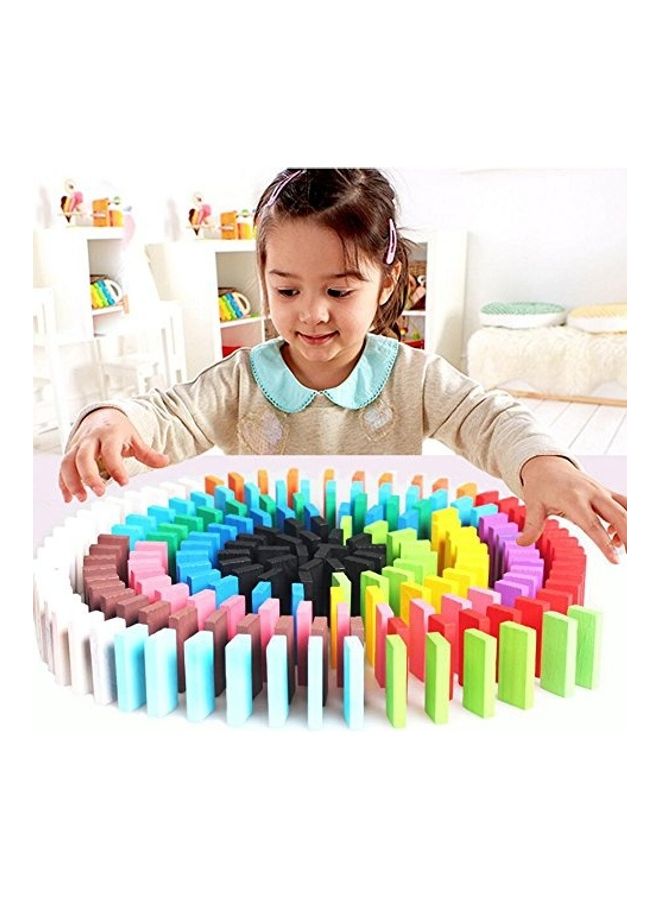 Newcreativetop NCT-TOY-001 120-Piece Wooden Dominos Blocks Set 120 4+ Years  - Image 2