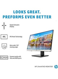 HP 24mh FHD IPS Monitor Black  - Image 2