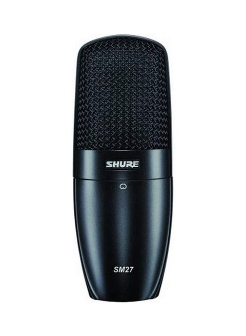 Cardioid Side-Address Condenser Microphone includes Zipper Pouch and Stand Adapter SM27-LC Black