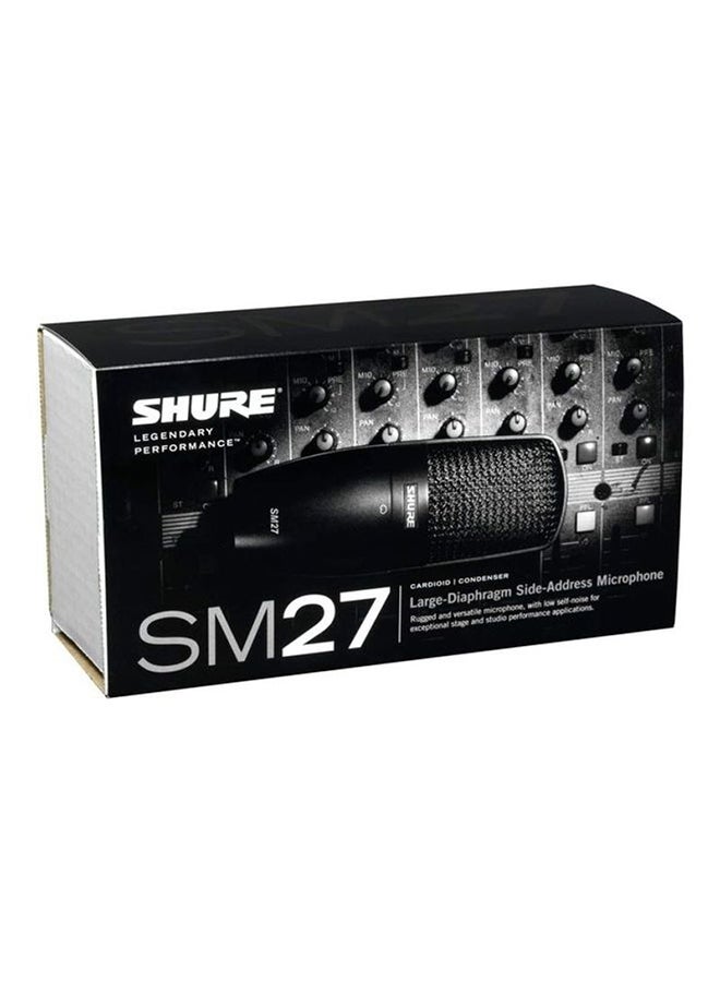 Shure Cardioid Side-Address Condenser Microphone includes Zipper Pouch and Stand Adapter SM27-LC Black  - Image 3