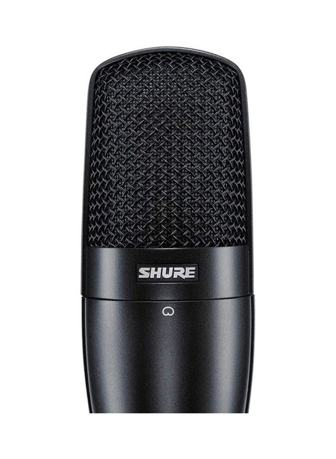 Shure Cardioid Side-Address Condenser Microphone includes Zipper Pouch and Stand Adapter SM27-LC Black  - Image 4