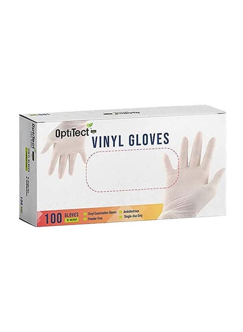 100-Piece Powder-free Vinyl Gloves Medium
