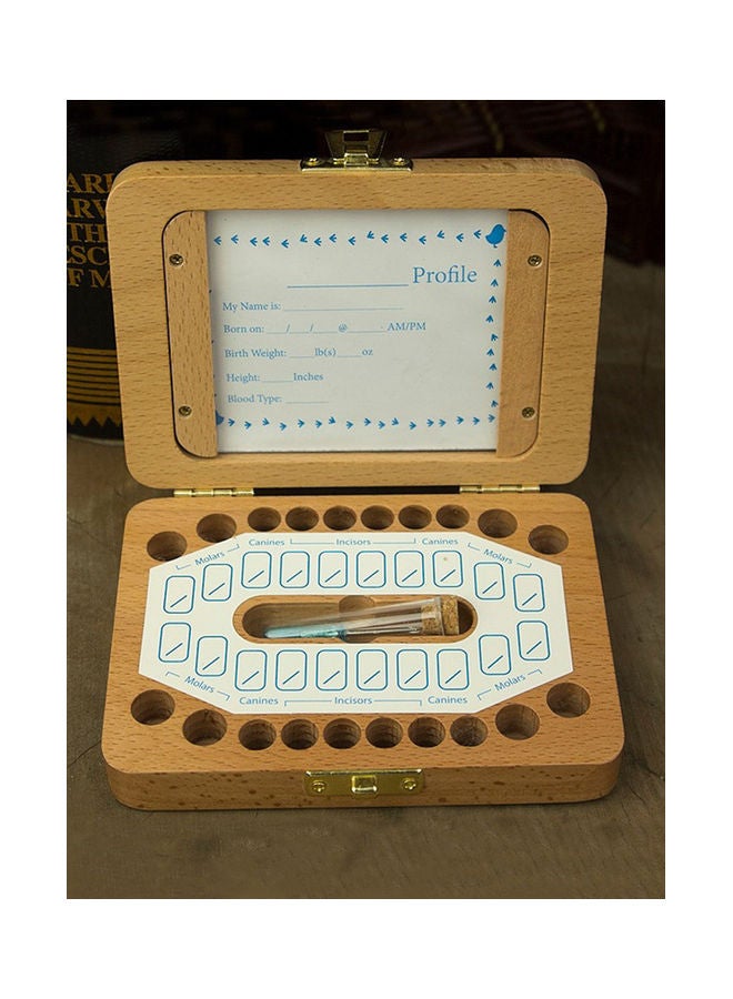 Baby Wooden Dental House Tooth Box - Image 1