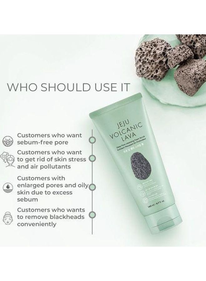 THE FACE SHOP - Jeju Volcanic Lava Deep Pore Cleansing Foam Scrub Multicolour 140ml - Image 1