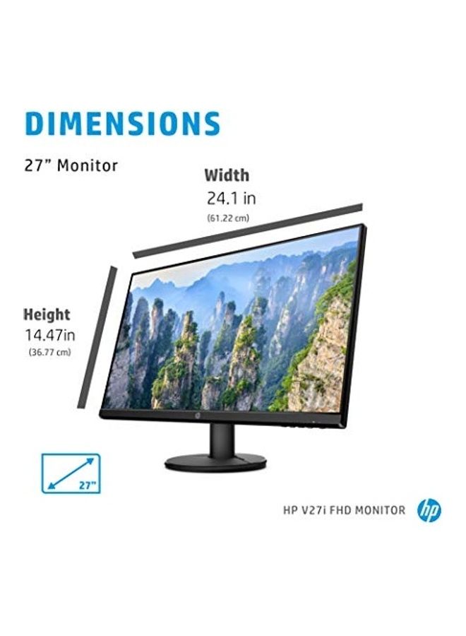 HP V27i 27 Inch Diagonal Full HD Monitor Black  - Image 2