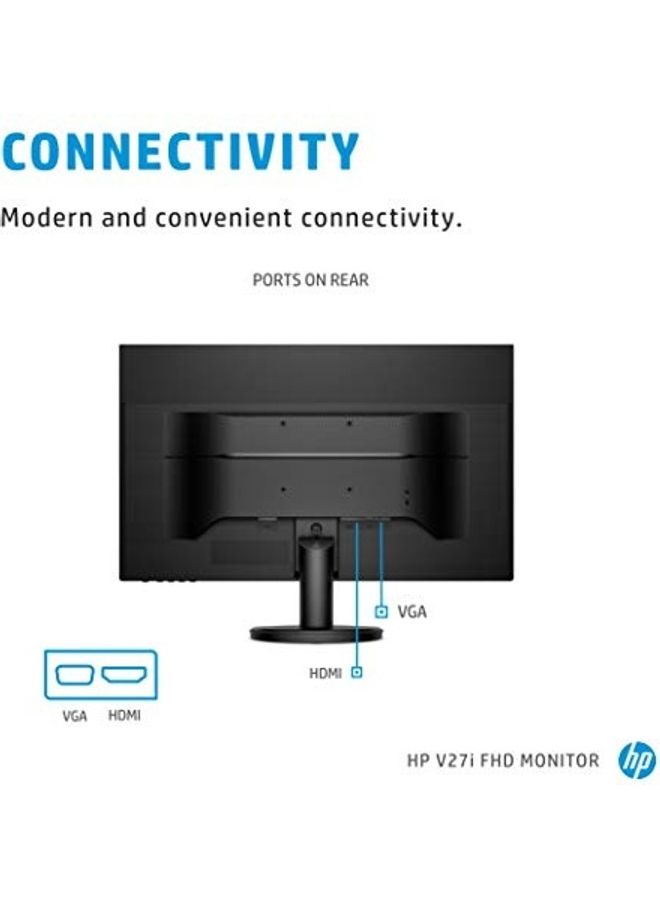 HP V27i 27 Inch Diagonal Full HD Monitor Black  - Image 5