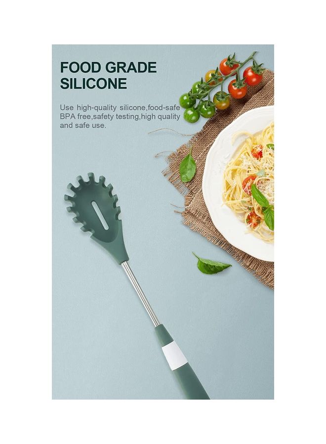 Alfa.life - Stainless Steel Inner Core Pasta Spoon Fork Green/White - Image 1