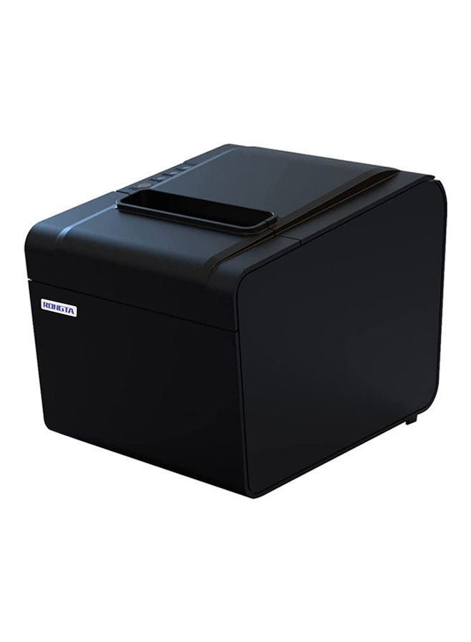 rongta - Portable Receipt Printer 250Mm/S, 80Mm Direct Thermal Printer, Pos Printer With Auto Cutter Usb Serial Ethernet Windows Driver Esc/Pos Cash Drawer Black - Image 1