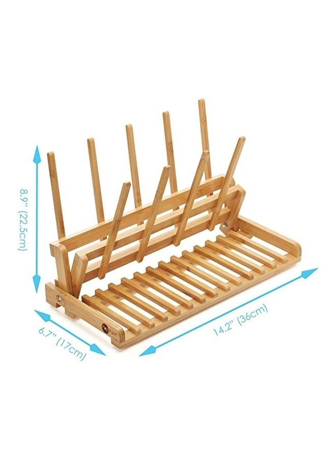 Space Saving Bamboo Drying Rack, Counter Countertop Wood Folding Collapsible For Baby Bottle, Plastic Bag, Cup Glass Silicone Dish Water Bottle Wooden, Compact, Accessories, Kitchen - v1626167600/N49110017A_3