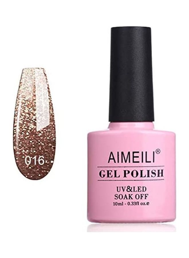 Soak Off UV LED Gel Nail Polish Gold