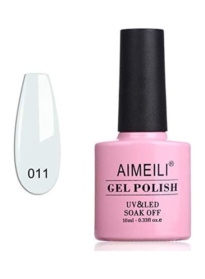 AIMEILI Soak Off UV LED Gel Nail Polish White