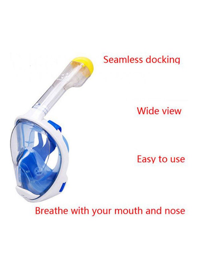 Generic Full Face Snorkel Mask, Free Breathing 180 Panoramic View Diving Mask, Anti-Fog Anti-Leak And Adjustable Head Strap Snorkeling Mask For Men Women Adult  - Image 2